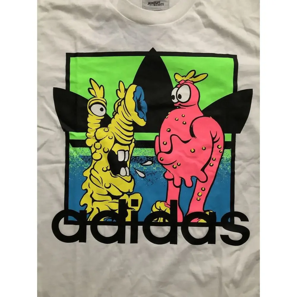 Adidas X by Jeremy Scott JS TEE Graphic Print AmbroideredT-Shirt, M, H53371
